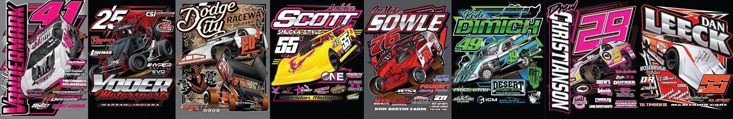 Shirt Works Racewear Dirt and Asphalt Racing Banner